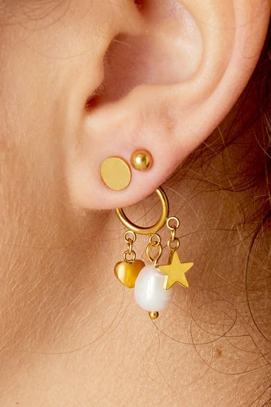 Ohrringe Happy Vibes Goldfarbe Edelstahl h5 Bild2